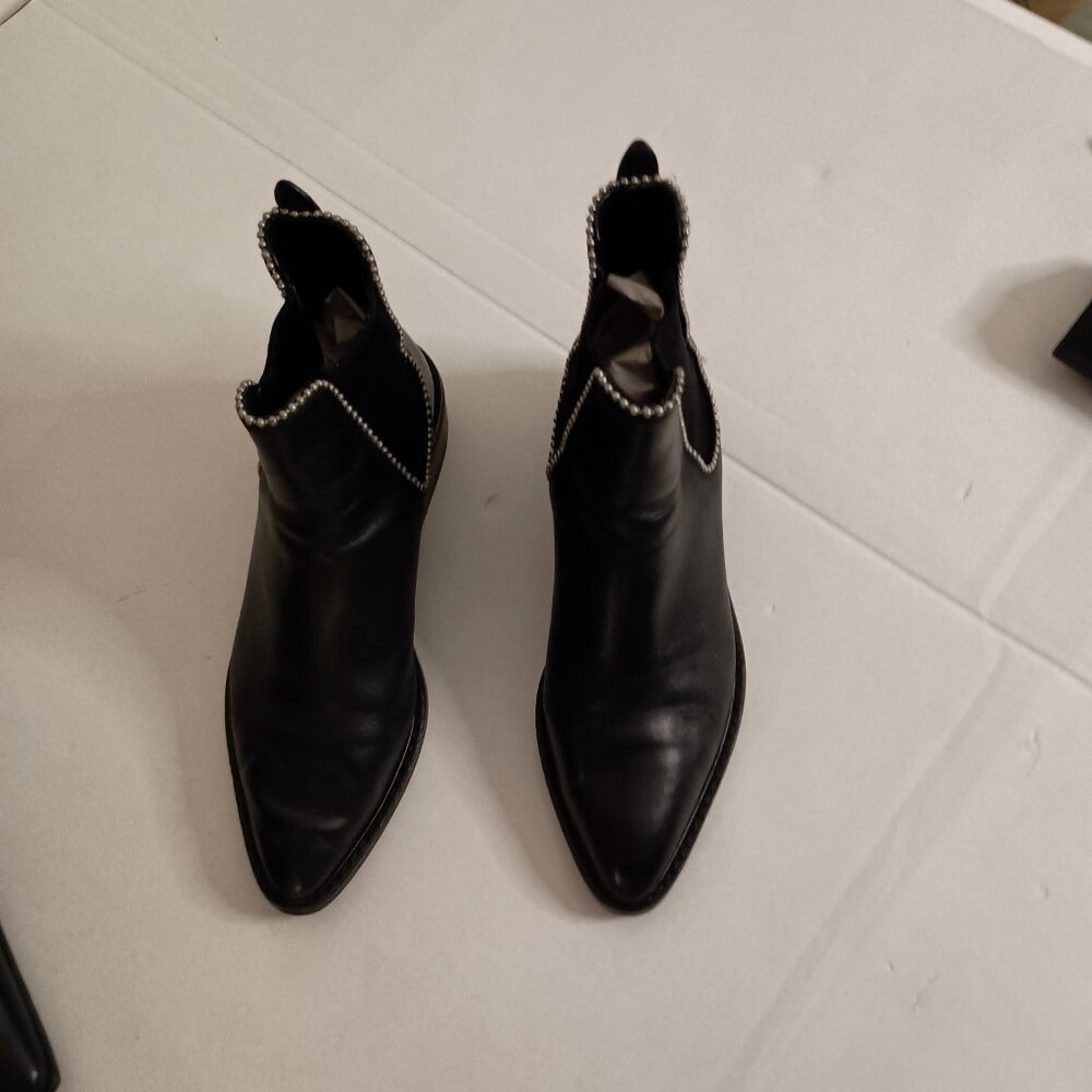 Coach Bowery Ankle Boots Beadchain Black Leather Women’s Size 6.5 B – VGUC - Picture 4 of 15